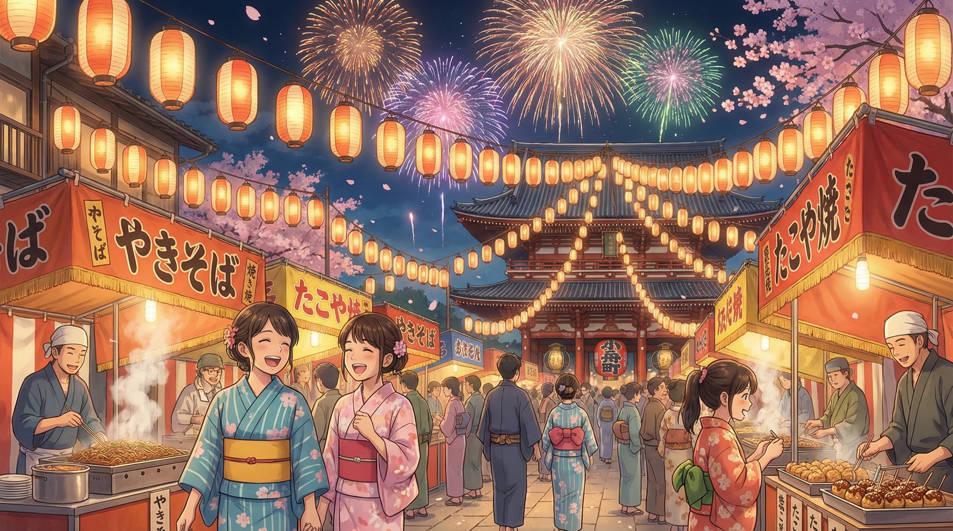 媚黑动漫-夏日祭典夜话